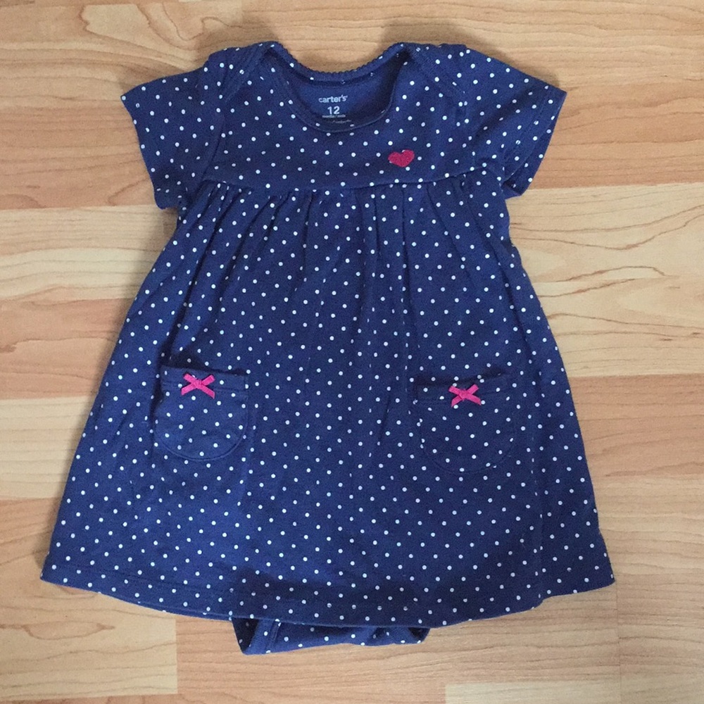 💕12 mos. *Carter's* dress with polka dots & heart
